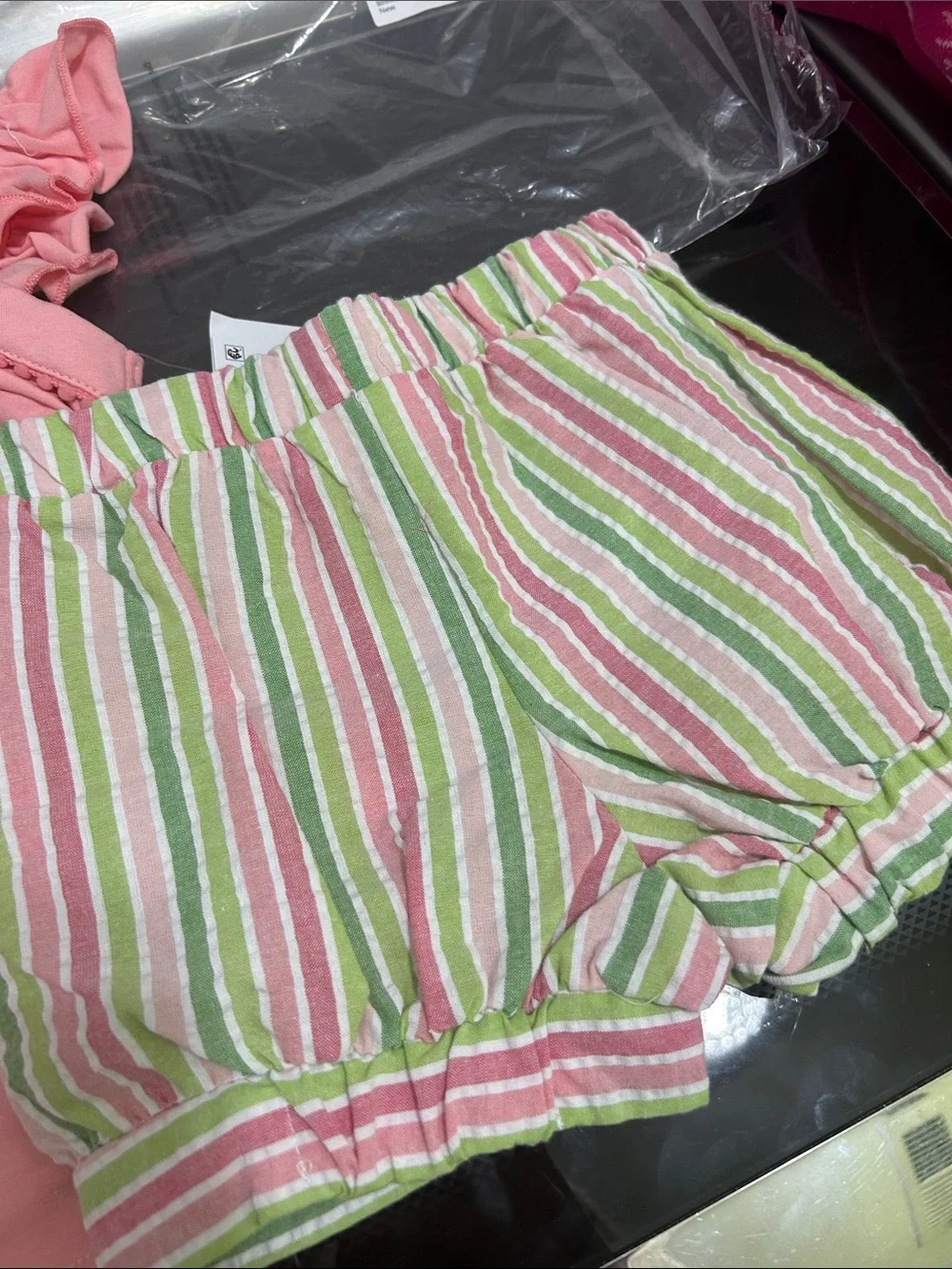 Girls 4t two piece outfit set ladybug tank shirt seersucker shorts new nwt